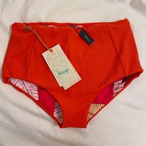 Maaji High Waisted Coral Bikini Bottoms